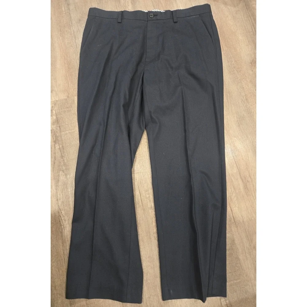 NEW‎ Denver Hayes 38 x 30 Navy Blue Never Iron Easy Care Dress Pants